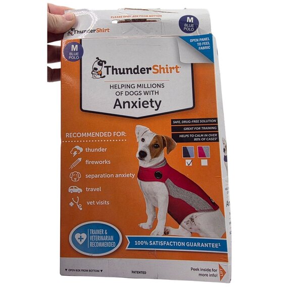 ThunderShirt for Dogs, Size Medium Blue Polo - Picture 4 of 6